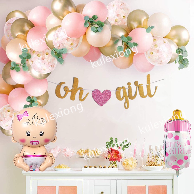 74pcs/set Happy Christening Party Decoration Set Blue Pink Balloon Arch  Garland Kit Latex Balloons Baby Shower Birthday Party Supplies | Shopee  Philippines