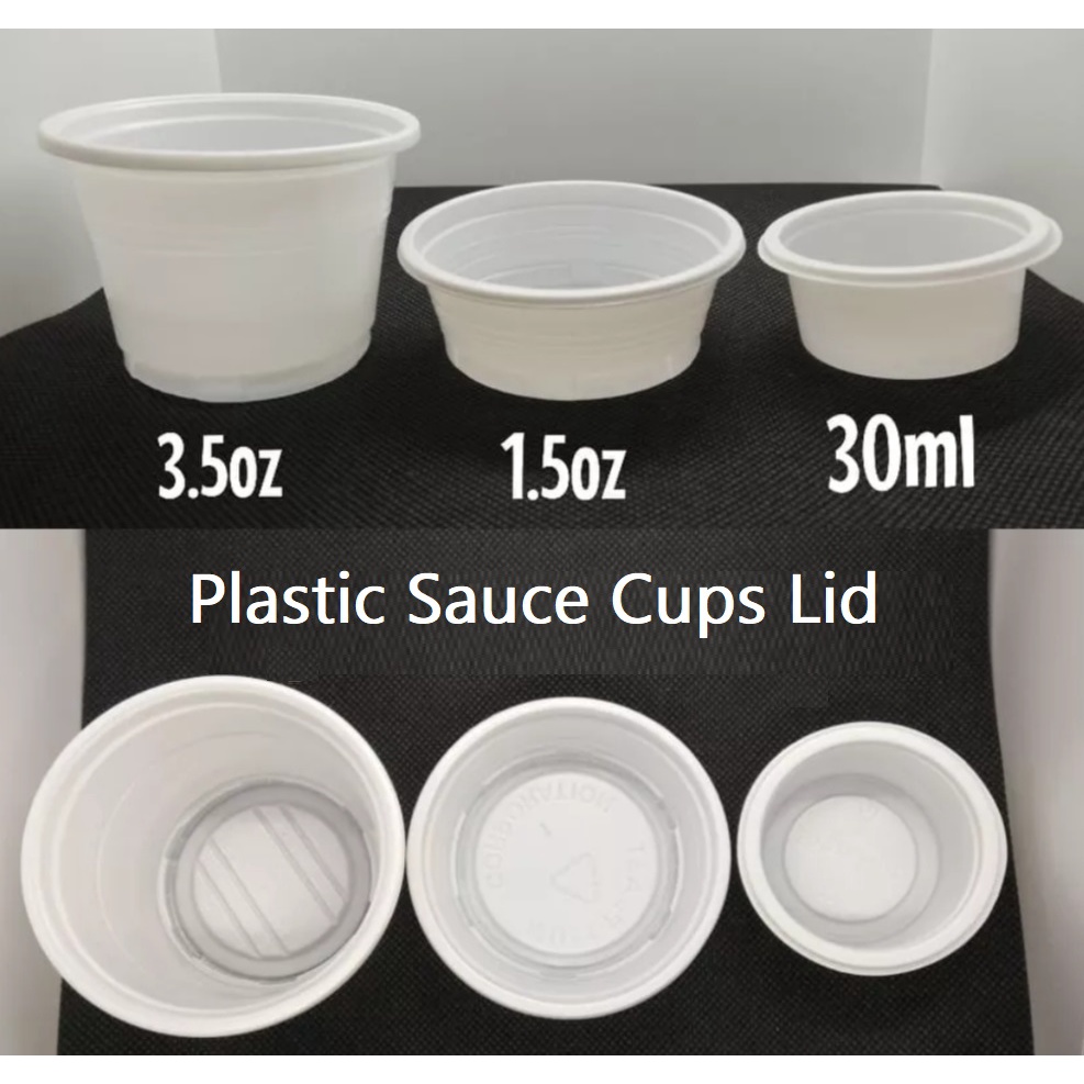 Plastic Sauce Cups Lids (100 pcs / pack) Shopee Philippines