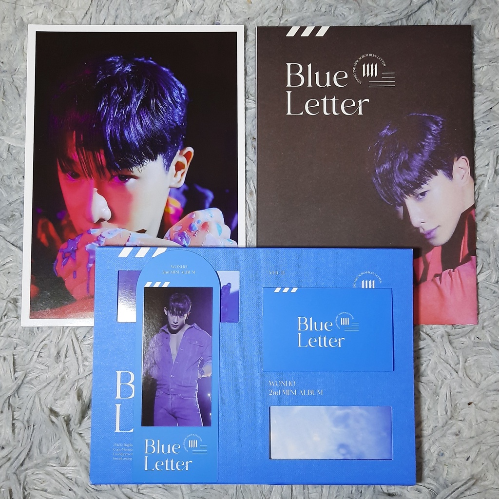 Wonho Blue Letter Unsealed Album Onhand Ver 1 2 And 3 Shopee 