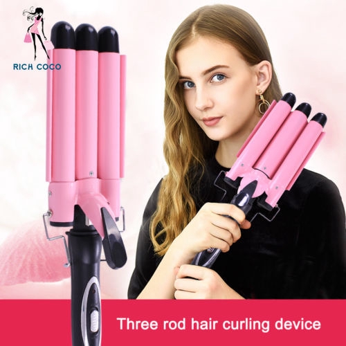 Coco New Digital Salon Ceramic Triple Barrel Hair Wave Waver