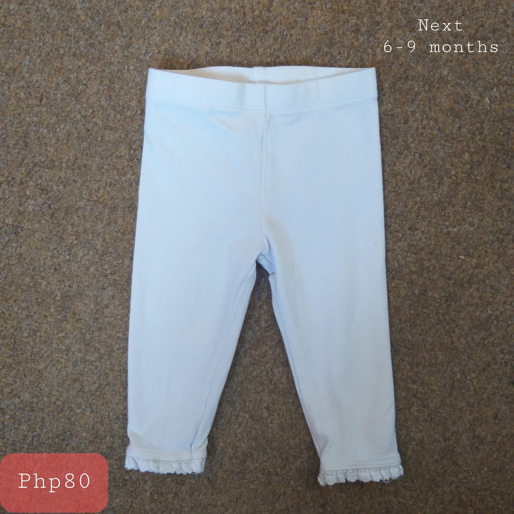 baby girl white leggings