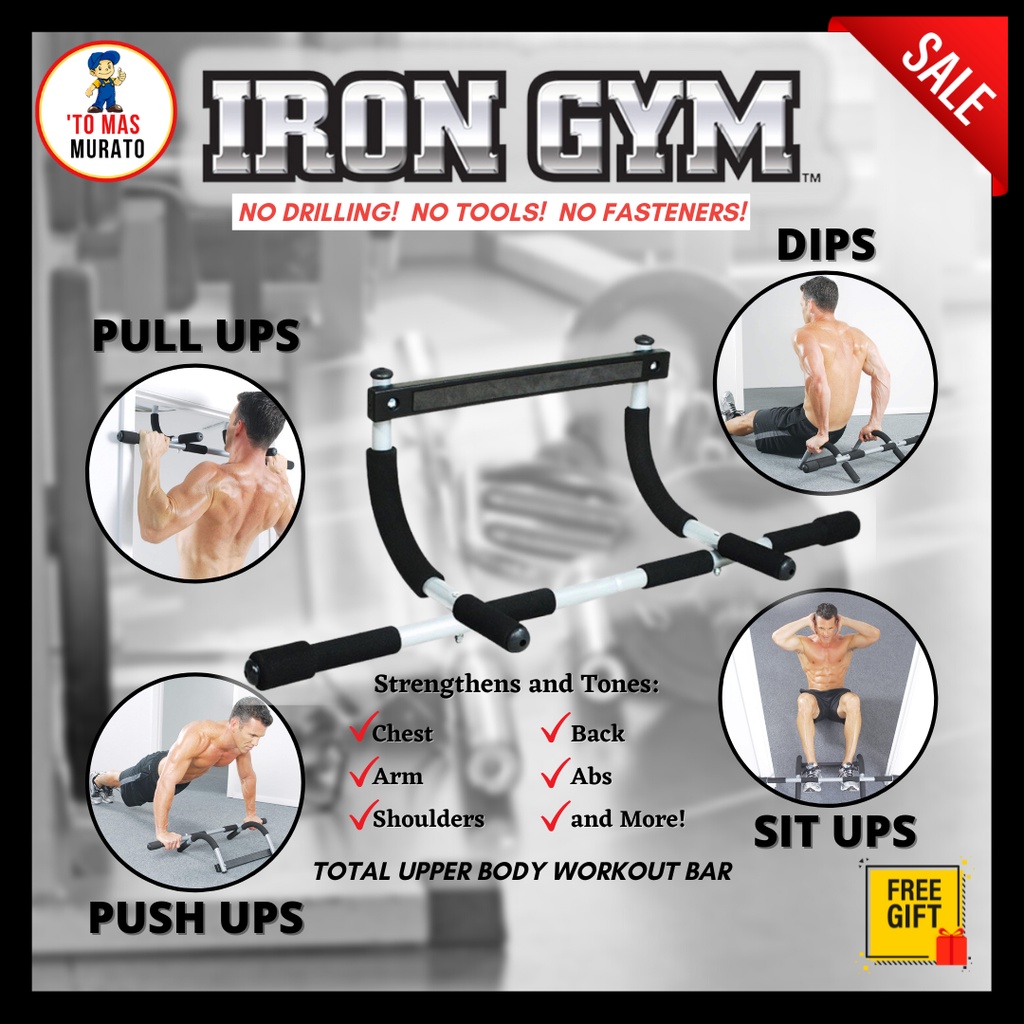 (W/ FREEBIES) Iron Gym Body Portable Workout bar | Total Upper Body ...