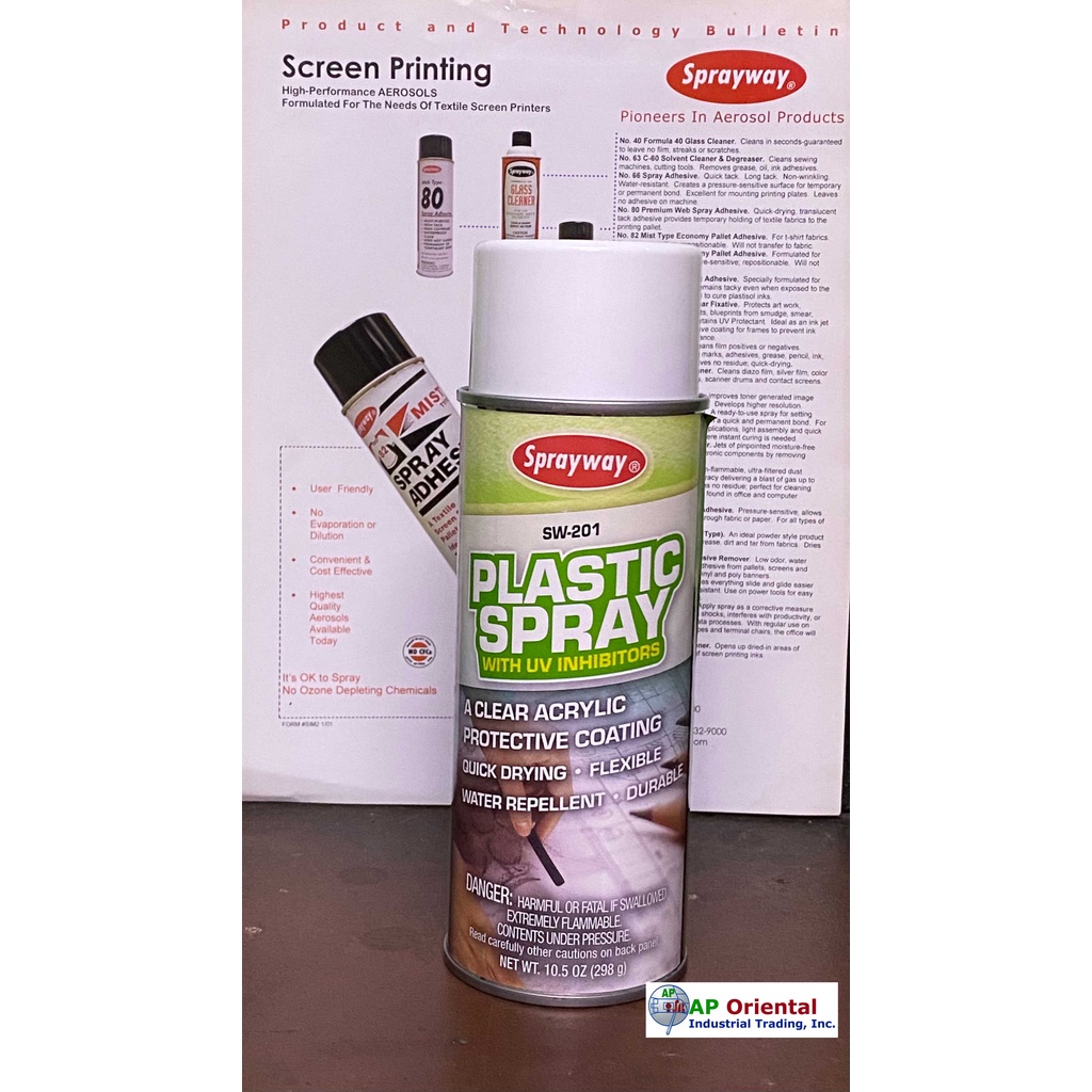 Plastic Spray Clear Fixative, Protects Artwork, Proofs, Photos, Blueprints from Aging, Sprayway