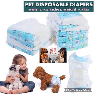 【CHILL PAWS PET】Pet Dog Diaper -A pack of 10pcs(female/male)