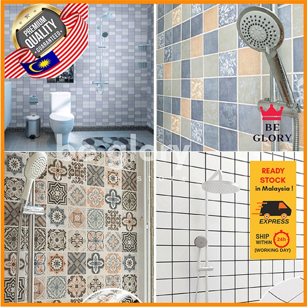 PVC Wallpaper Sticker 60cm x 1m Home Decor Bathroom Kitchen Self