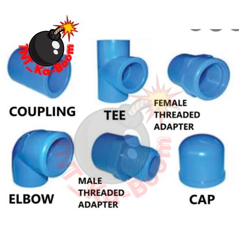 PVC Blue Orange fittings 1/2", 3/4", Mura Good Quality Shopee