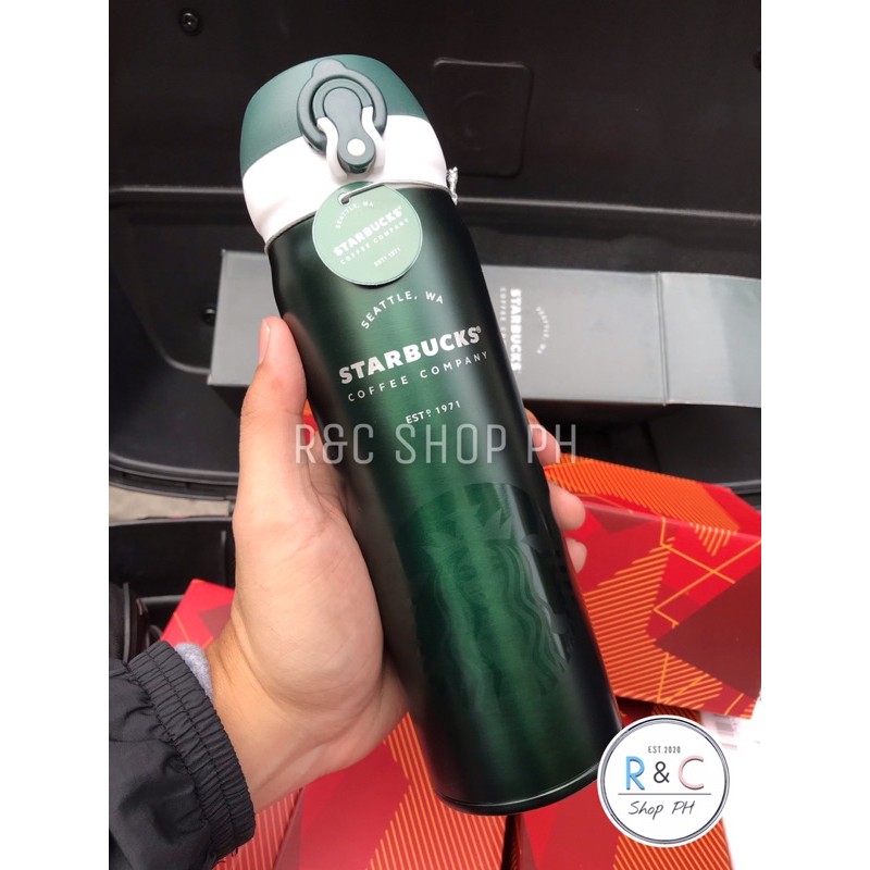 Hot&Cold Travel Thermos w/ Lock Stainless Steel Metal Design Double Wall Insulated[Cash On Delivery]