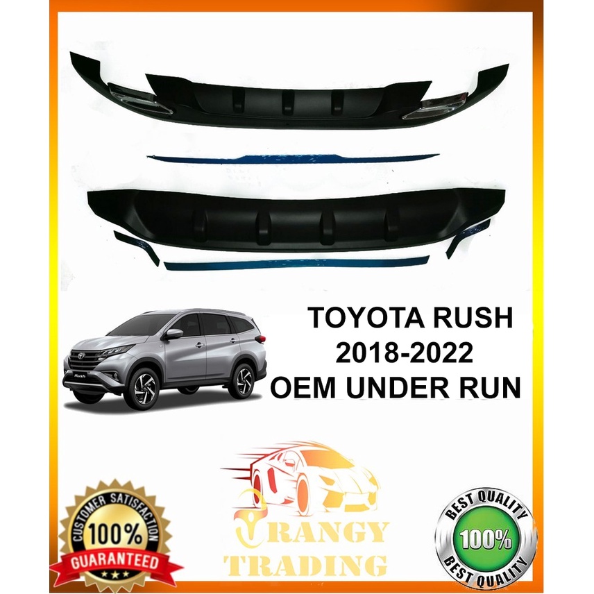 Toyota Rush 2018 to 2023 OEM Rear and Front Under Run Nudge Bar 2019 ...