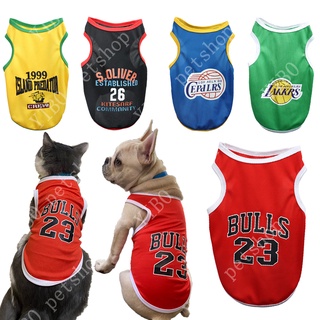 Summer Dog Clothes Breathable Basketball Jersey Puppy Cats Vest Quick-drying Chihuahua Pug Sport Shirts Pets T-shirt Costume