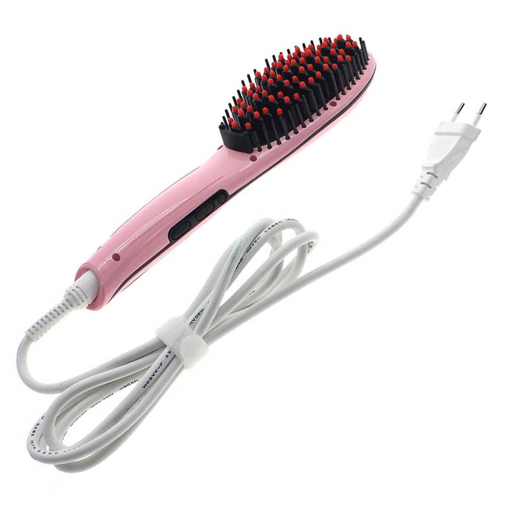 Anion Hair Straightener Silky Straight Hair Brush Comb Ceramic