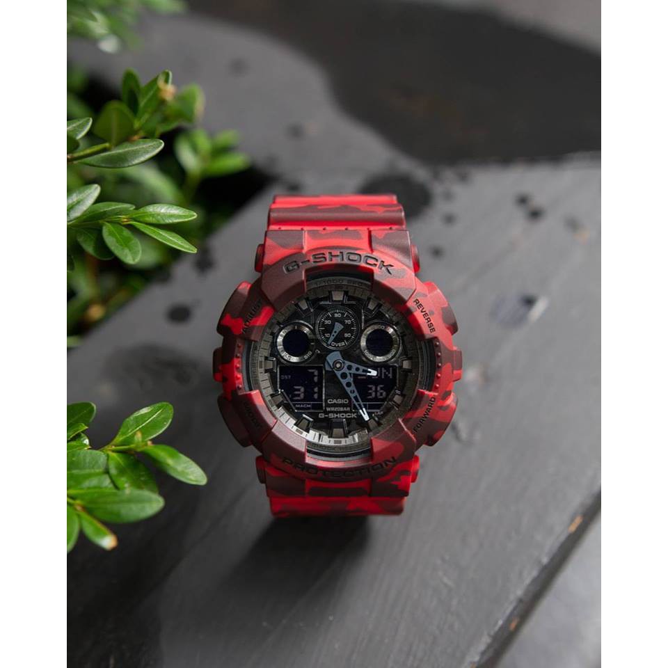 g shock camouflage red