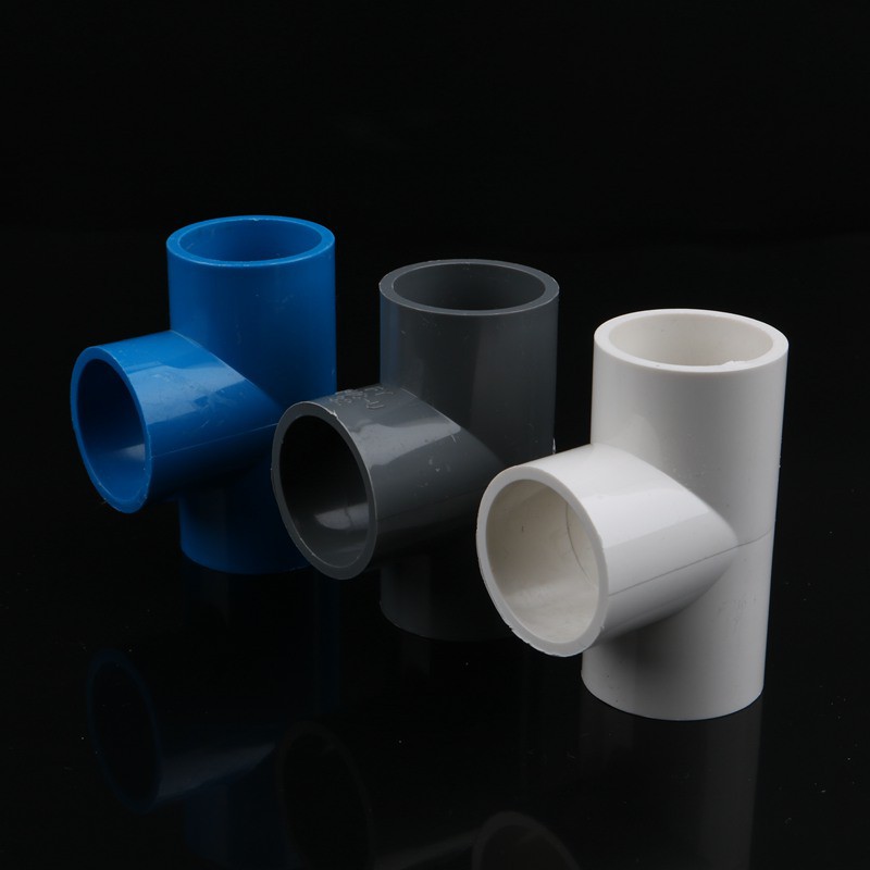 PVC Tee Connector DIY PVC Pipe Joint 3-Way T PVC Pipe Fitting Connector ...