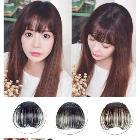 Women Air Thin Hair Translucent Fake Fringe Bangs Shopee Philippines