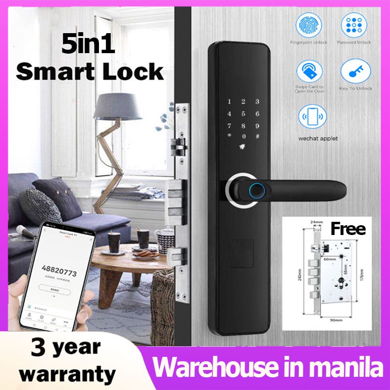 9IN1 Fingerprint Lock Smart Lock Card Digital Code Lock Electronic Anti ...