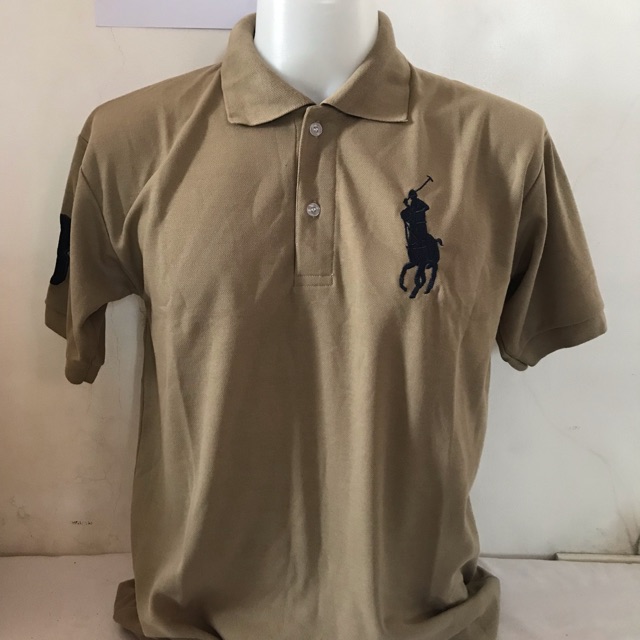 brown polo shirt