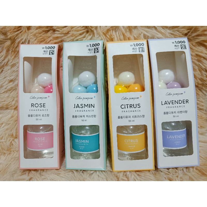 Daiso Korea Color Pompom Diffuser w/ Reed Stick Shopee Philippines