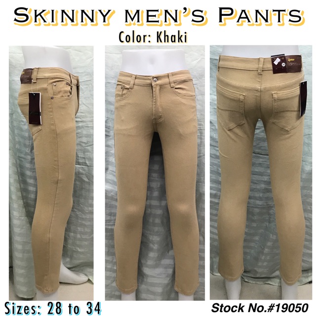 khaki skinny jeans mens