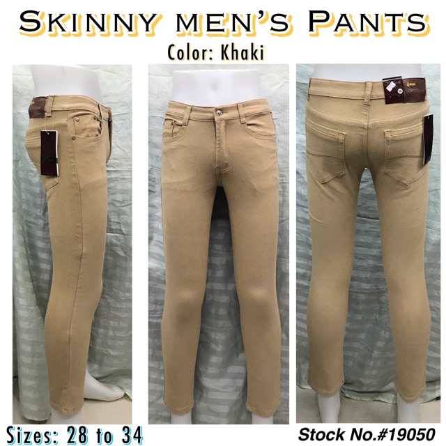 men's slim khaki jeans