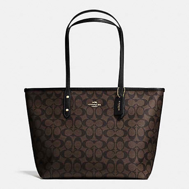 coach sig city zip tote