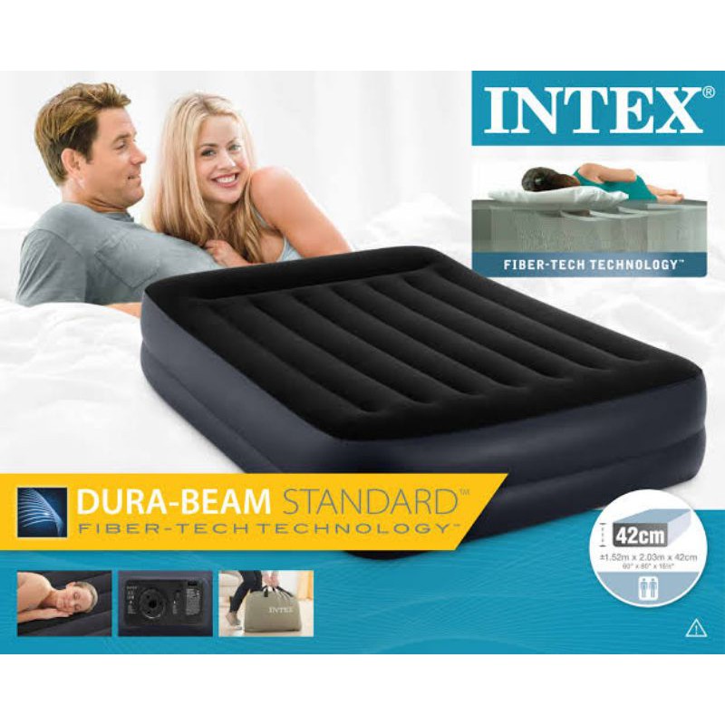 Intex 64124 Queen Size Airbed With, Intex Air Queen Bed