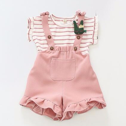 Ready stock 2-piece baby girls T shirt + pants clothing set | Shopee ...