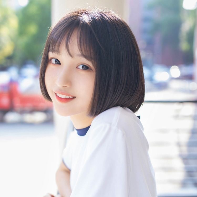 Wig Schoolgirl Short Hair Bobo South Korea Head Cute Round Face Net Red Air Liu Haiyu Bone Full H