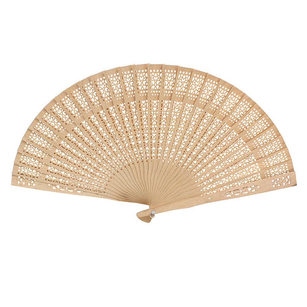 wooden folding hand fans