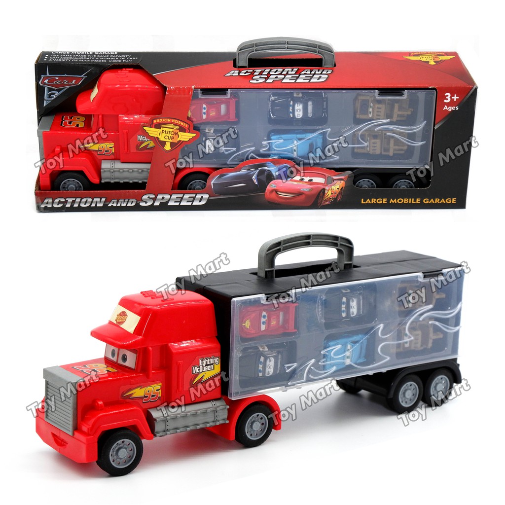 Mack Hauler Cars Portable Mobile Car Garage Truck with 6 Mini Car Play ...