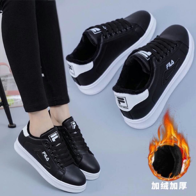 fila shoes women black and white