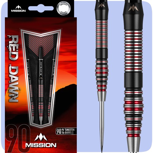Mission Red Dawn M4 24g Steel Tip Darts 