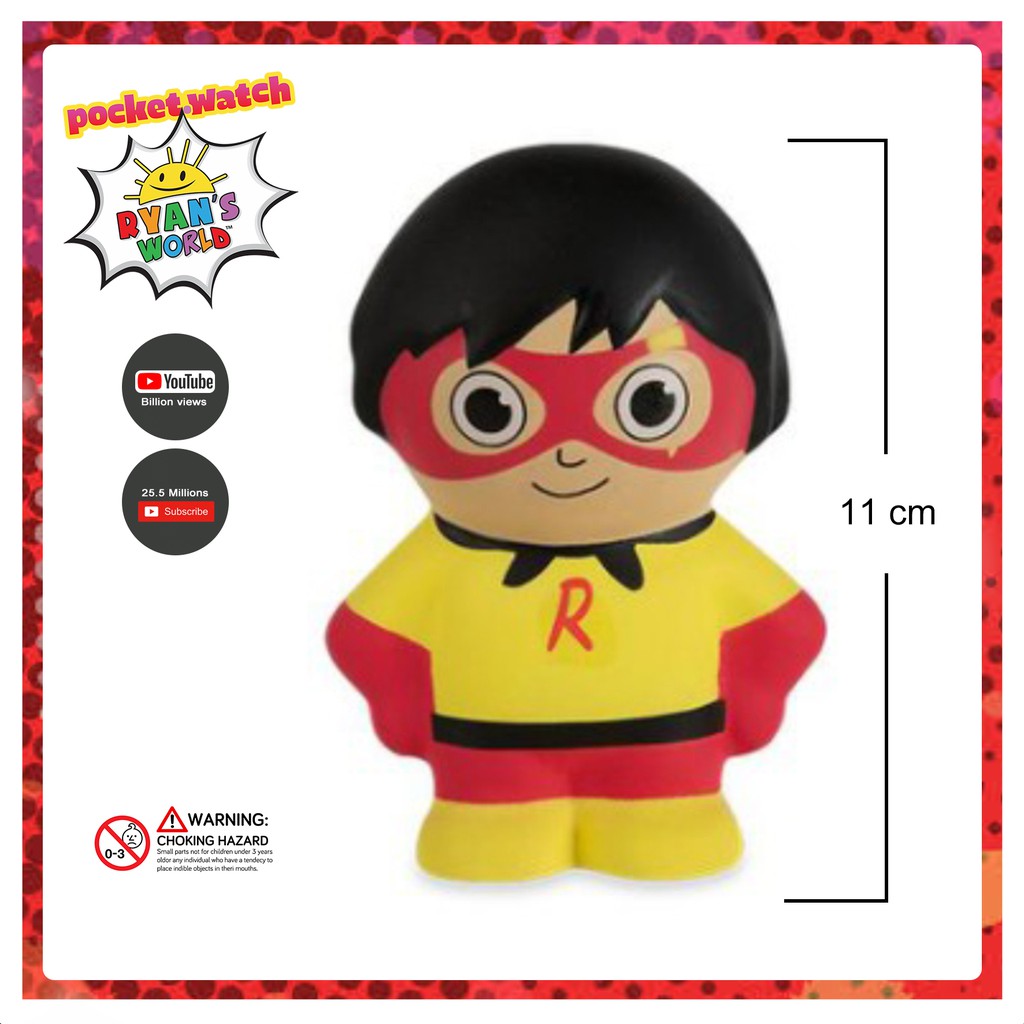 RYAN'S WORLD 124748-60 Mega Superhero Ryan With Red Mask Titan Soft And ...