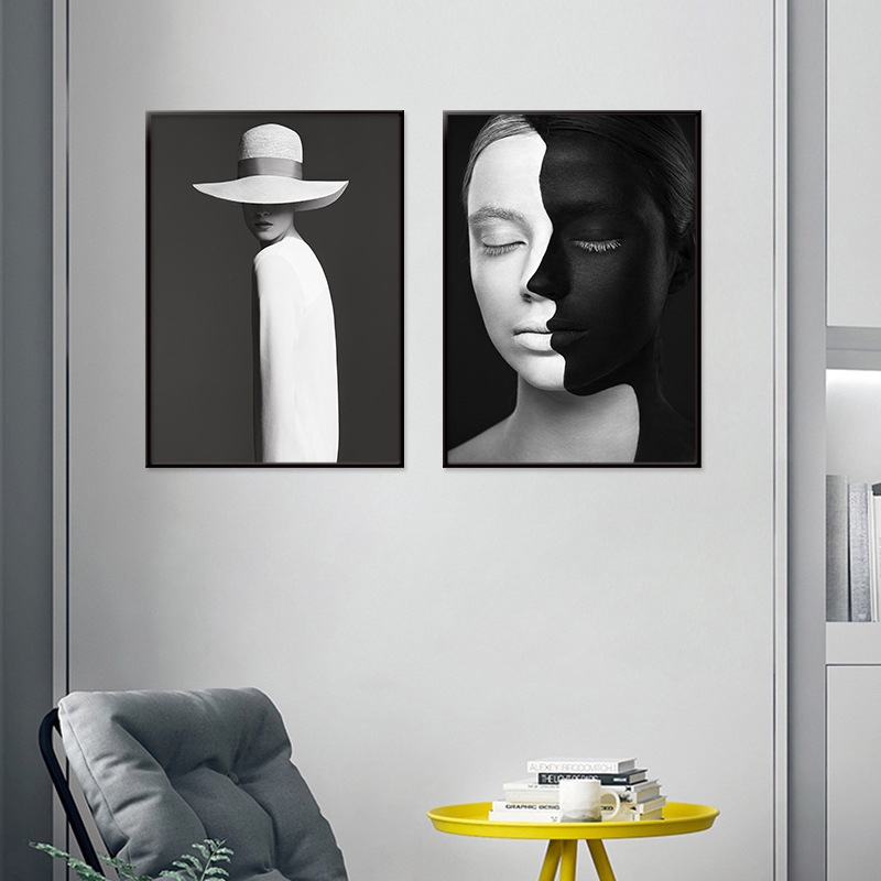white and black art deco living rooms