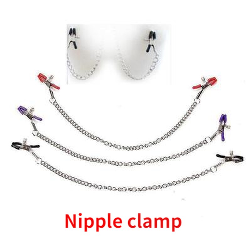 Adult Bdsm Toys Couples Metal Nipple Clamps Sexy Flirt Nipples Clamp Labia Breast With Chain