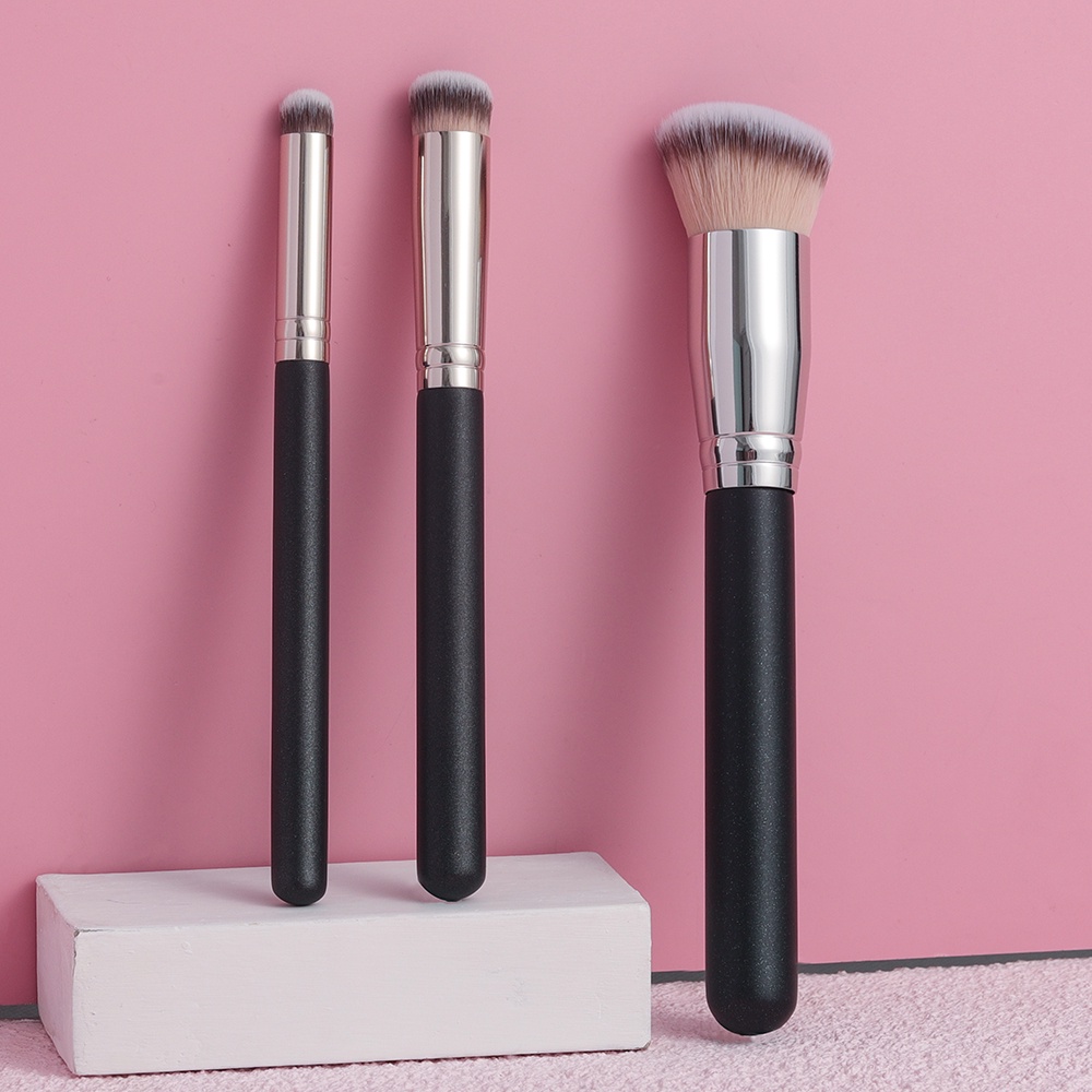 OVW 3pcs Makeup Brushes Set Foundation Brush Concealer Brush Concealer Brush Angled Round Cream