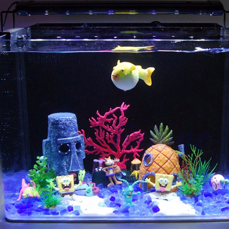 spongebob huis aquarium. spongebob tank decorations. 