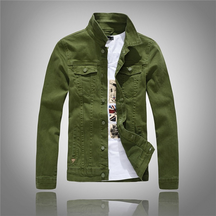 jeans jacket green