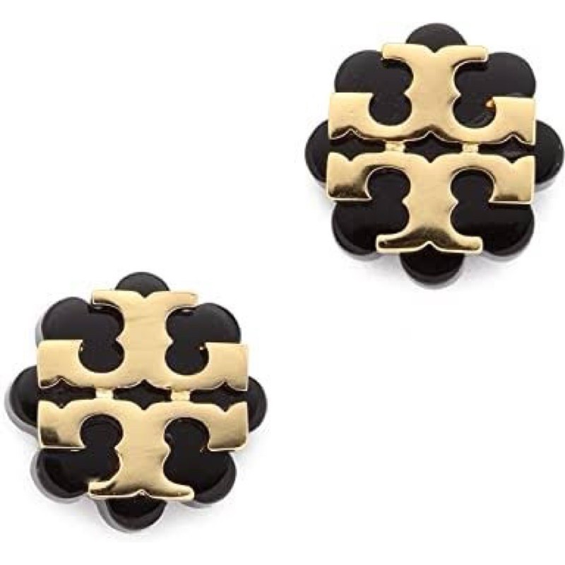 Brand New Authentic Tory Burch Logo Flower Resin Stud Earrings | Shopee  Philippines