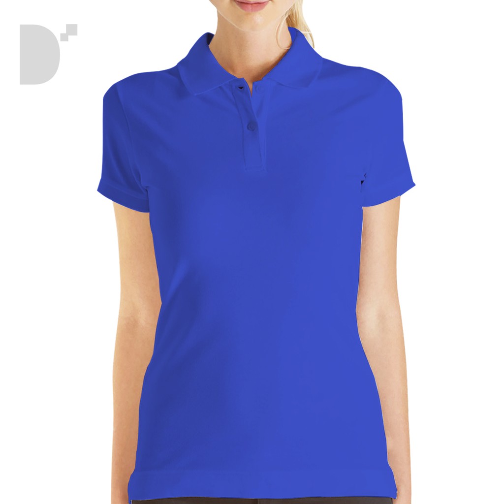 royal blue polo t shirt women's