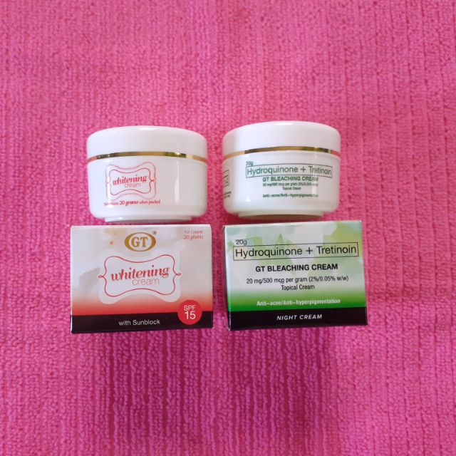 Authentic GT Bleaching Cream and GT Whitening Cream with Sunblock SPF 15 Set Shopee Philippines