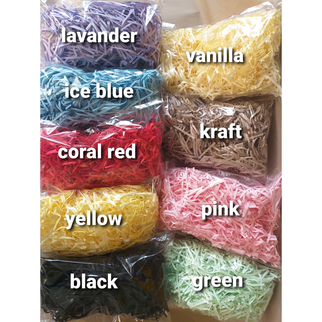 COLORFUL Shredded Paper / Box Fillers / Paper Fillers Shopee Philippines