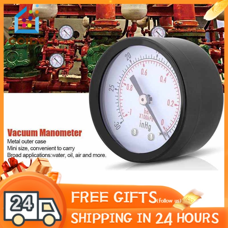 Air Pressure Gauges Mini Dial Air Vacuum Pressure Gauge for Water Oil