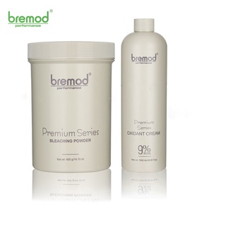 Bremod Premium Hair Bleaching Powder 400G + Oxidizer Cream 1000ml  Bundle