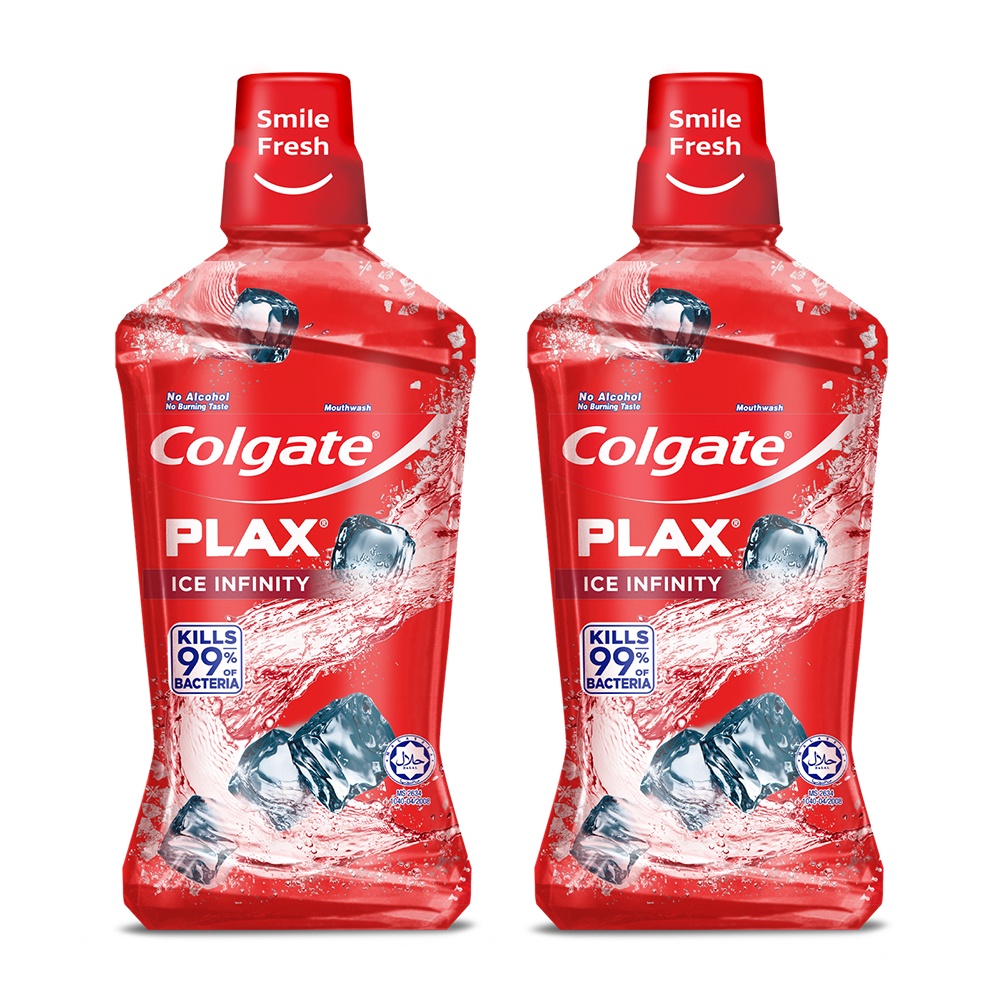 Colgate Plax Ice Infinity Flavor Antibacterial Mouthwash | 1L | Pack of 2