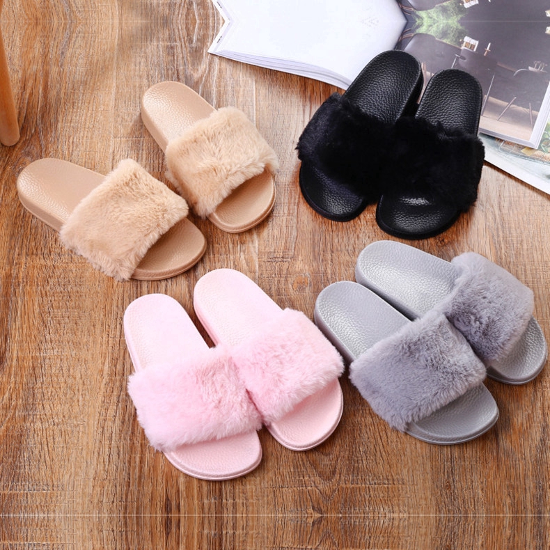 fluffy flat shoes