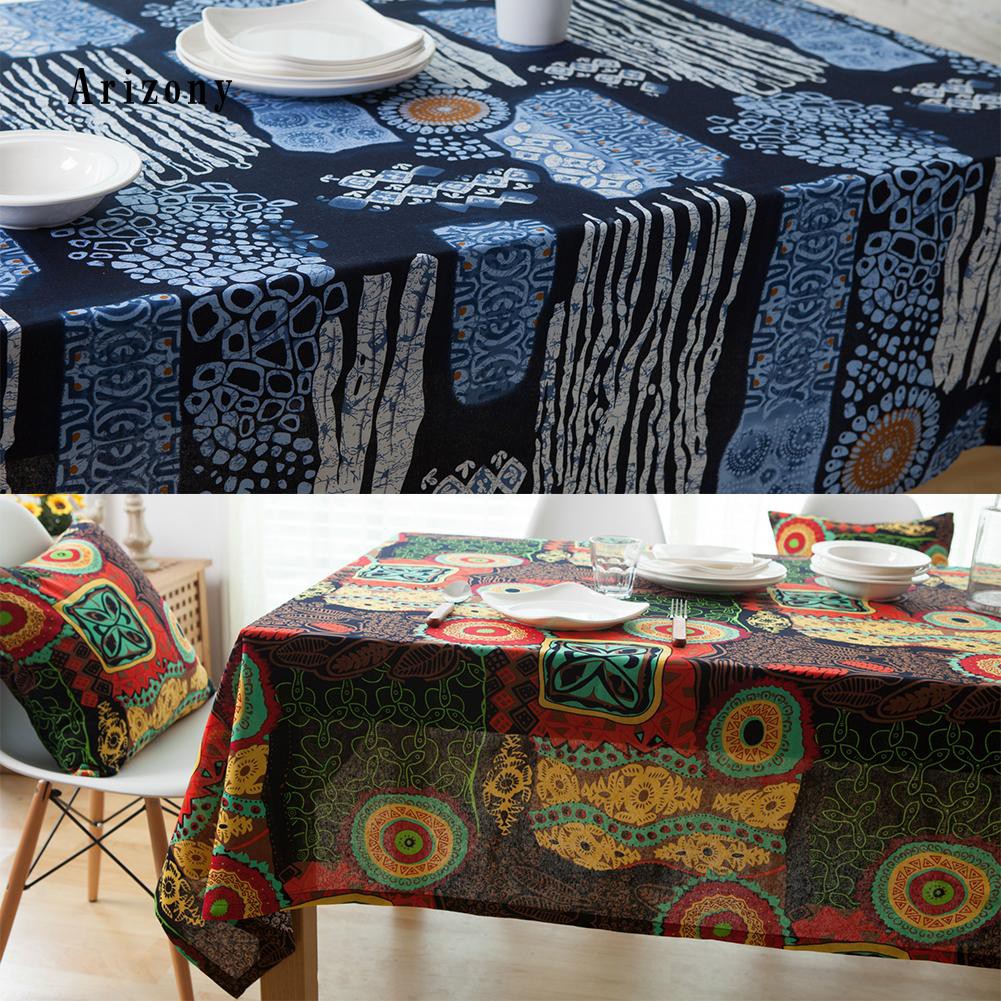 Ethnic Cotton Linen Tablecloth Coffee Table Dining Restaurant