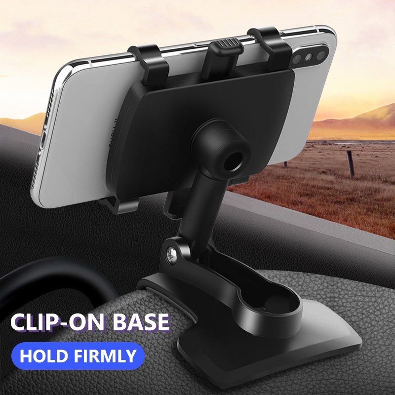Universal car phone holder dashboard Rearview Phone Stand 360 Degrees