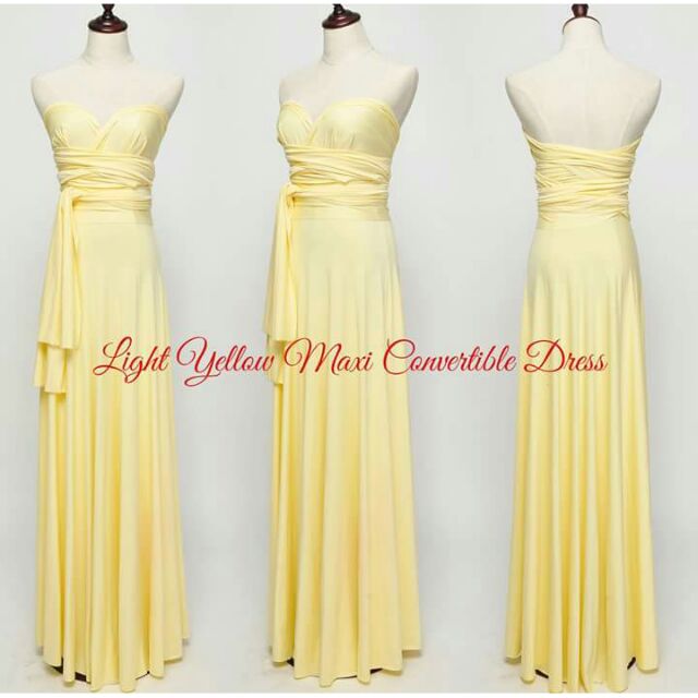 light yellow long dress