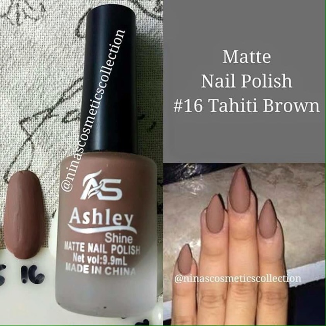 matte brown nail polish