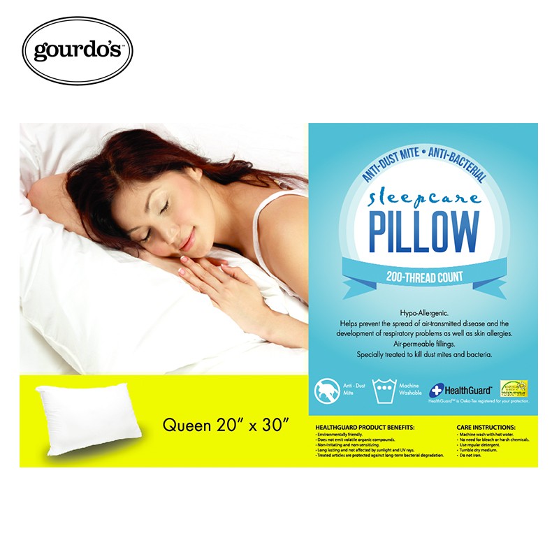 Sleepcare Anti Dust Mite, Anti Bacterial Pillow Queen Shopee Philippines