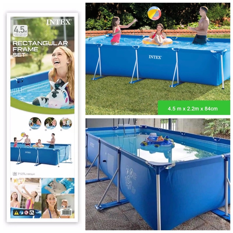 Pool Central X Rectangular Frame Above Ground Swimming Pool, 51% OFF